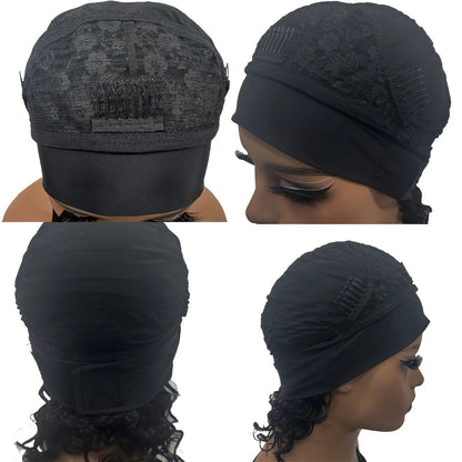Deep Wave Headband Wig – Curly Bob, 100% Human Hai