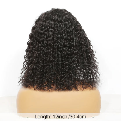 Deep Wave Headband Wig – Curly Bob, 100% Human Hai