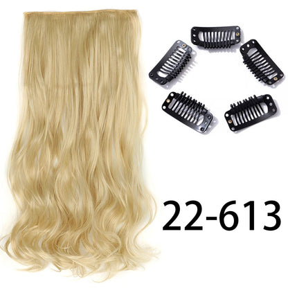 Long Straight Clip-In Hair Extension – 5 Clips, Heat-Resistant Synthetic Hair