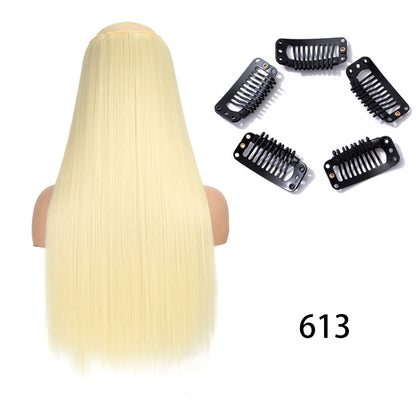 Long Straight Clip-In Hair Extension – 5 Clips, Heat-Resistant Synthetic Hair
