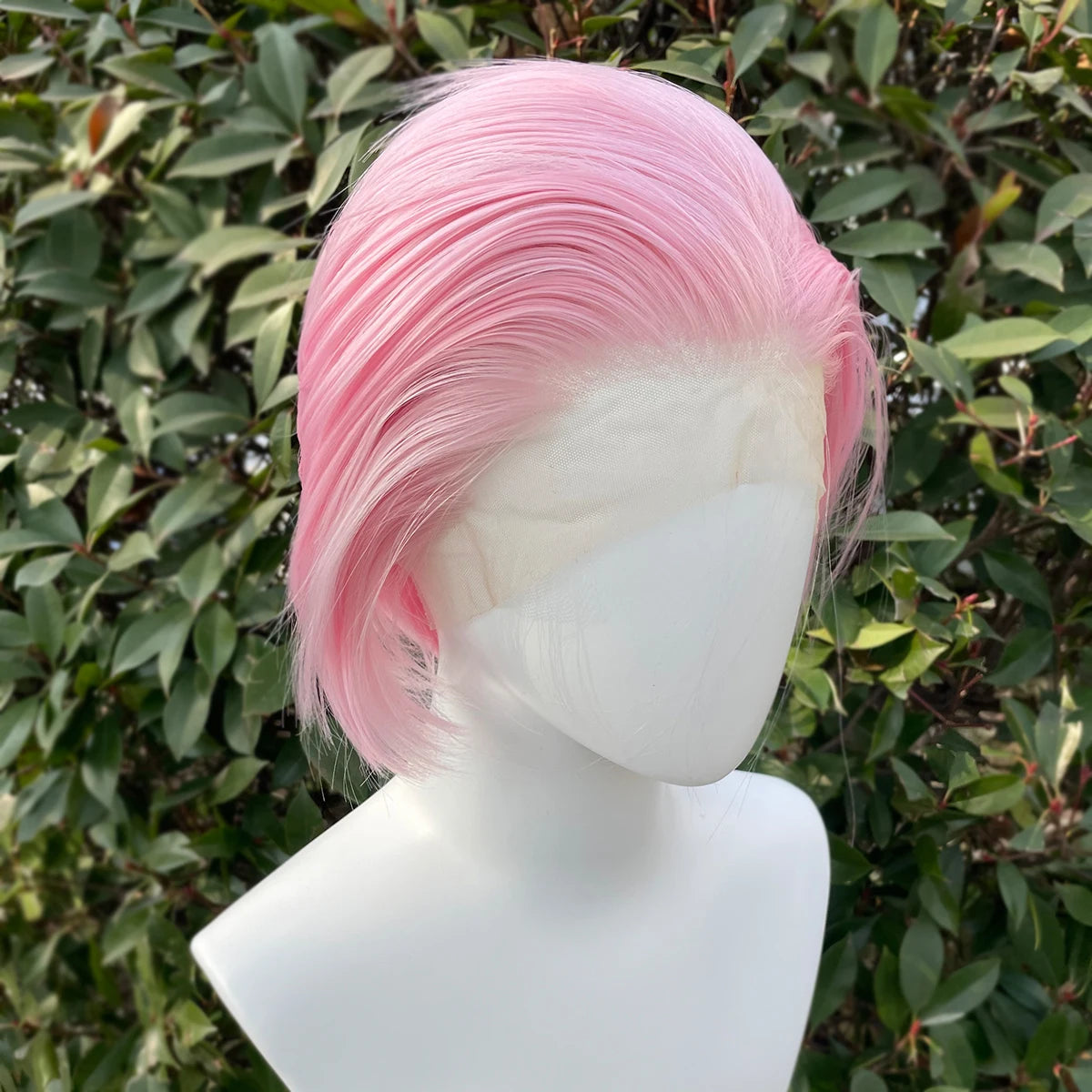 Light Pink Short Bob Wig – 13x4 Lace, Glueless Heat-Resistant Hair
