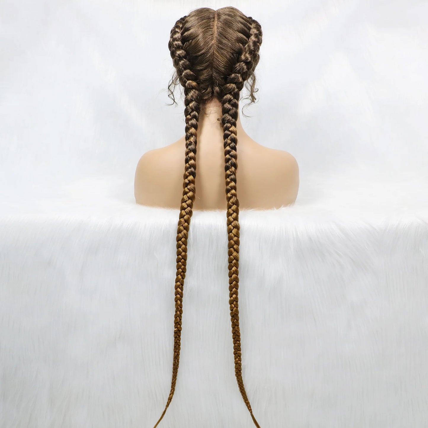 Synthetic Cornrow Braided Wig – Lace Front with Baby Hair