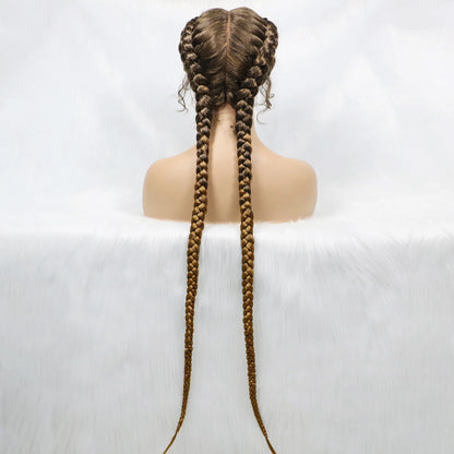 Synthetic Cornrow Braided Wig – Lace Front with Baby Hair