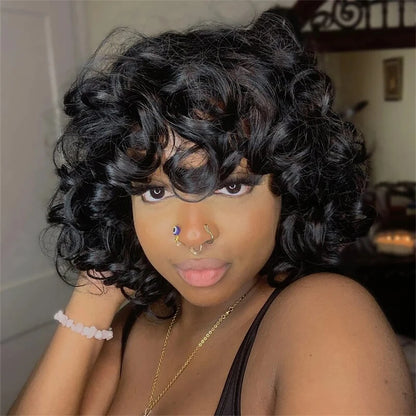 Funmi Short Curly Bob Wig – Glueless Vietnamese Human Hair