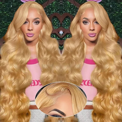 Honey Blonde 13x6 Lace Wig – 210% Body Wave Brazilian Hair