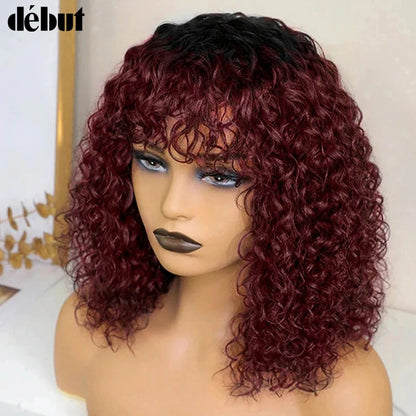 Jerry Short Pixie Bob Wig – Peruvian Human Hair, Honey Highlights