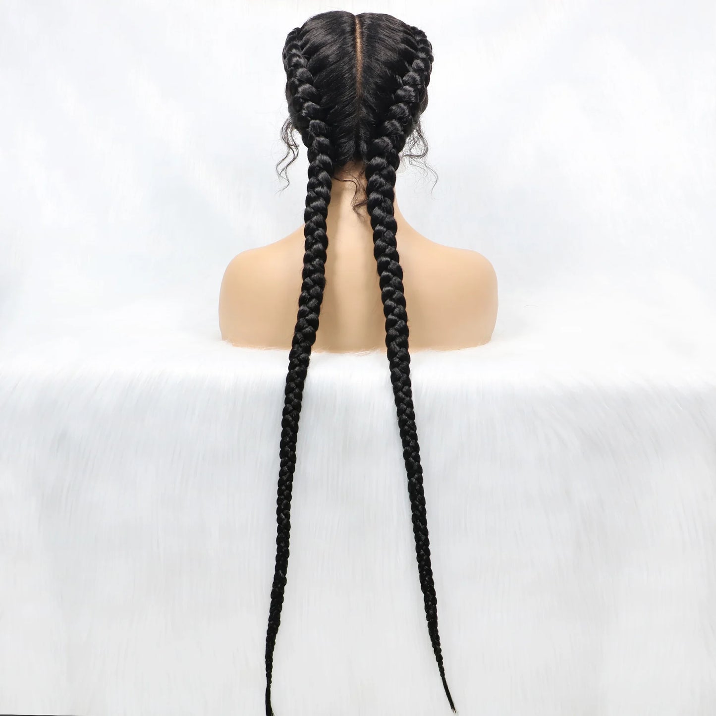 Synthetic Cornrow Braided Wig – Lace Front with Baby Hair