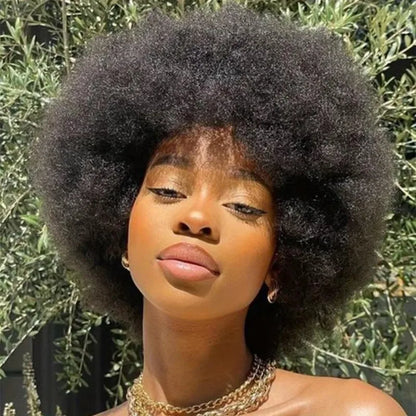 Top Short Afro Wig – Brazilian Kinky Curly Human Hair