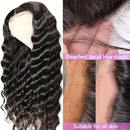 28” Deep Wave Wig – 13x6 HD Lace, 250% Human Hair, Pre-Plucked