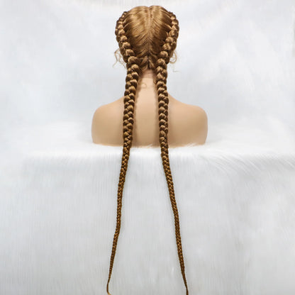 Synthetic Cornrow Braided Wig – Lace Front with Baby Hair