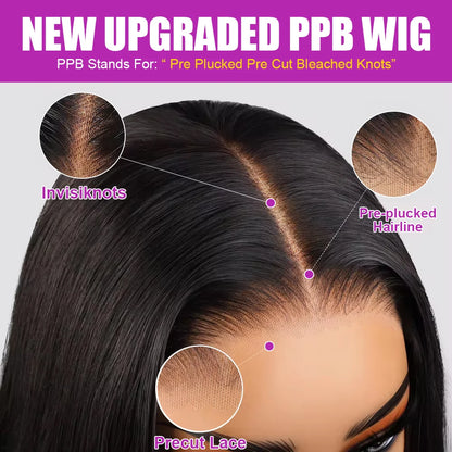 250% Density Short Bob Wig – 13x4/13x6 HD Lace, Human Hair