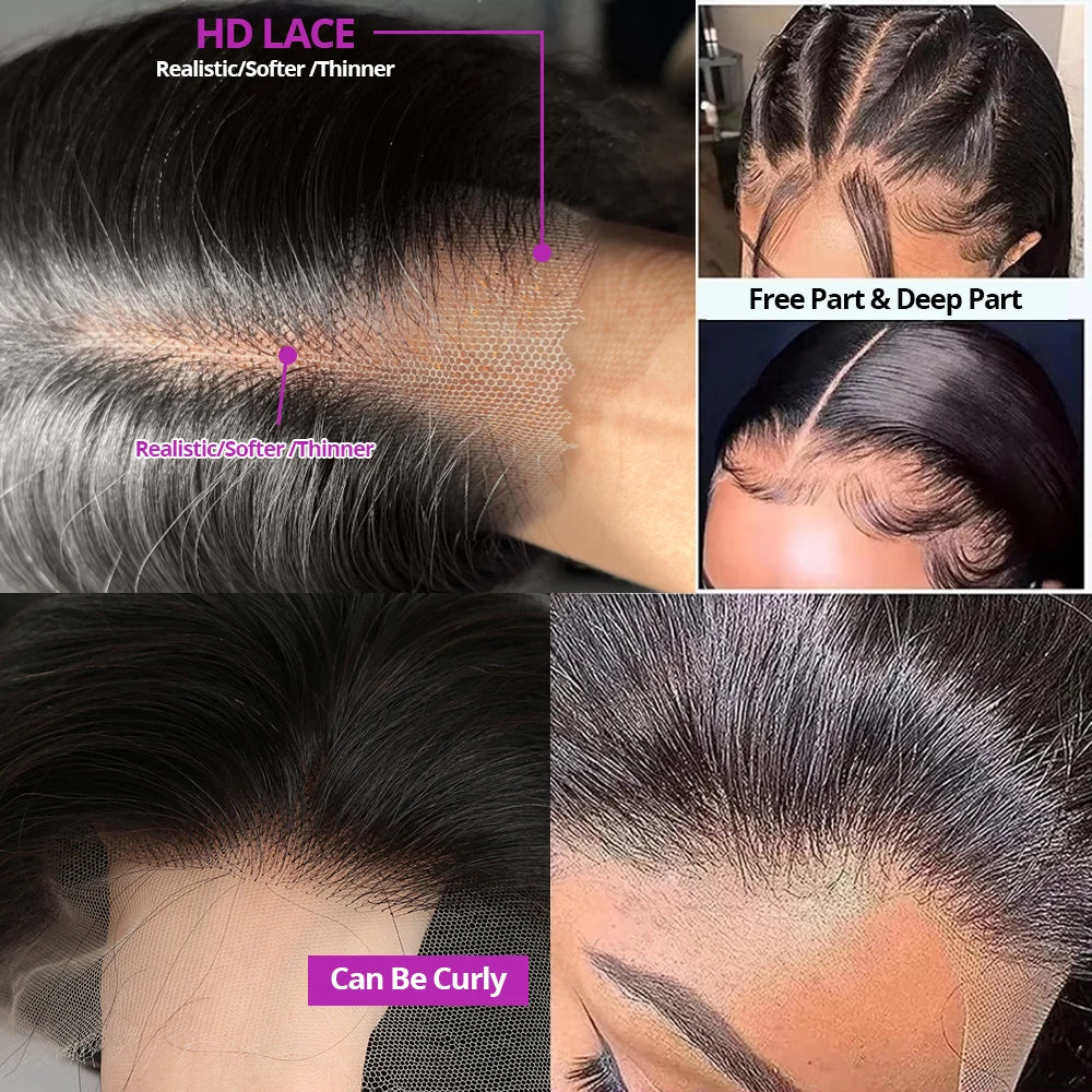 250% Density Short Bob Wig – 13x4/13x6 HD Lace, Human Hair