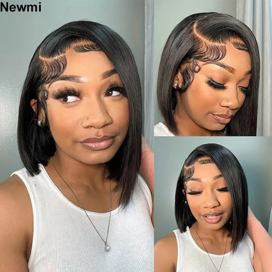 Newmi Short Bob Wig – 13x4 Lace Front, Human Hair