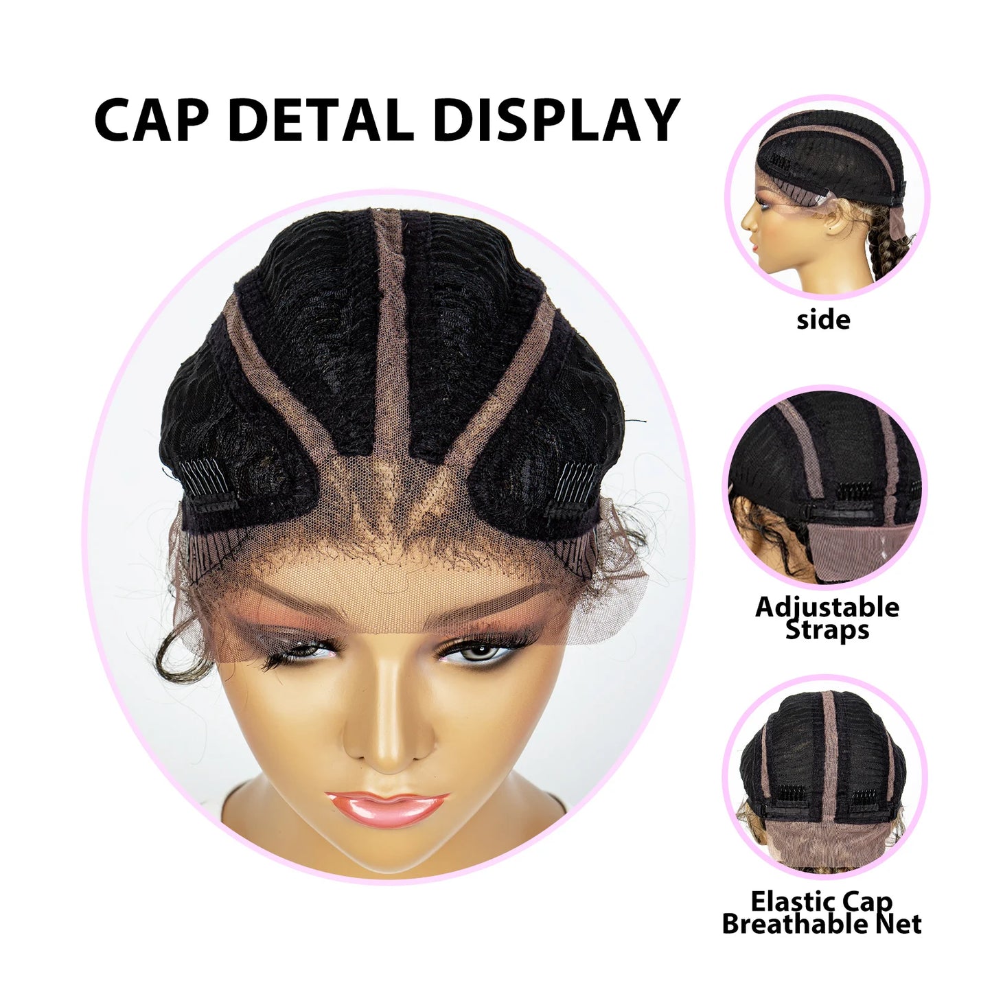 26” Synthetic Box Braids Wig – Lace Front with Baby Hair