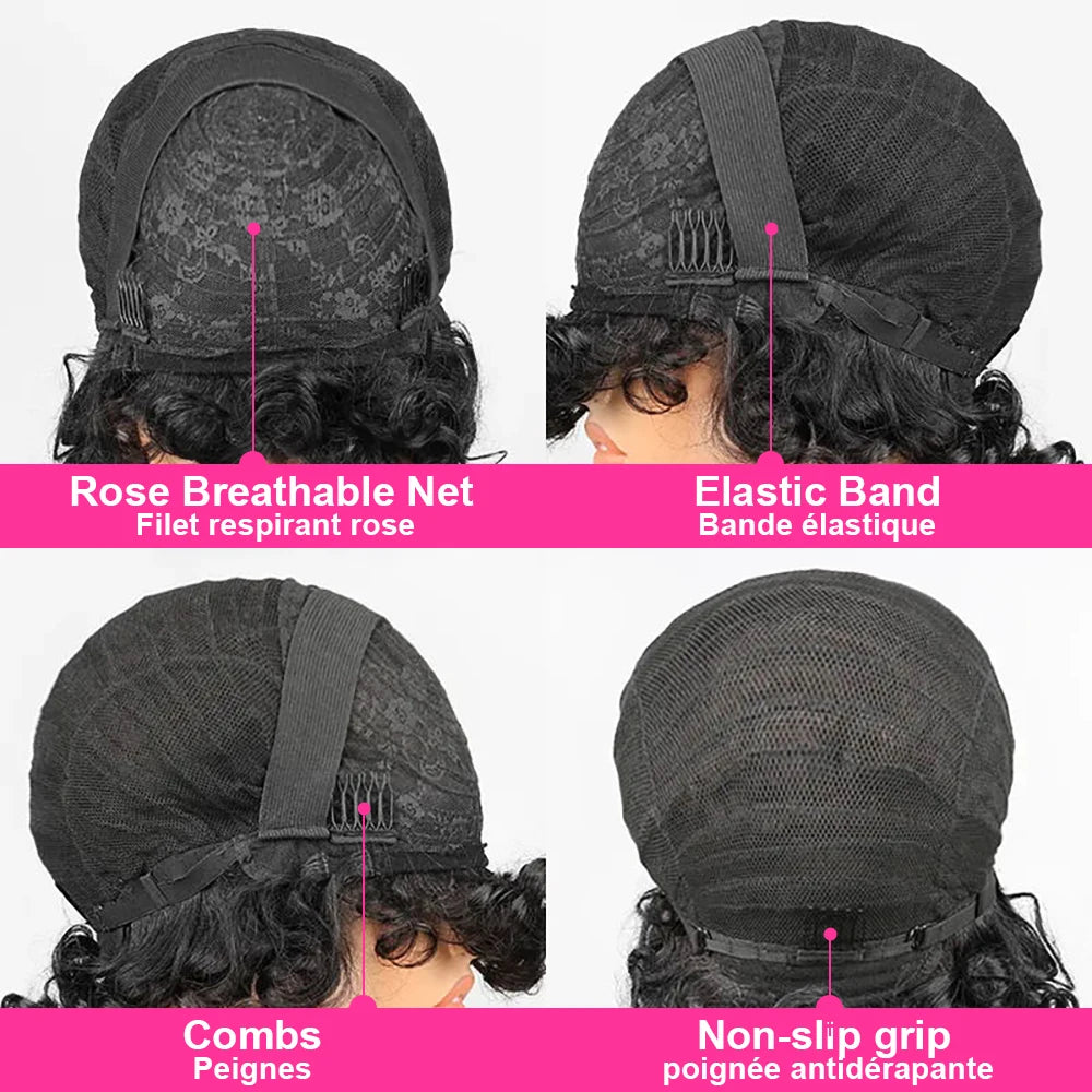 Funmi Short Curly Bob Wig – Glueless Vietnamese Human Hair