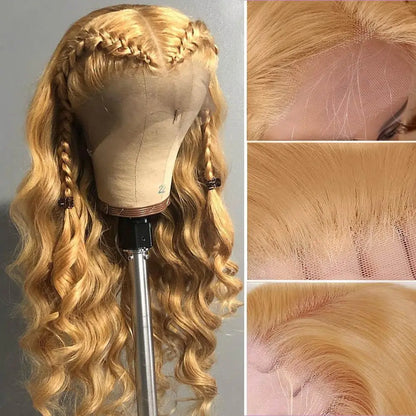 Honey Blonde 13x6 Lace Wig – 210% Body Wave Brazilian Hair