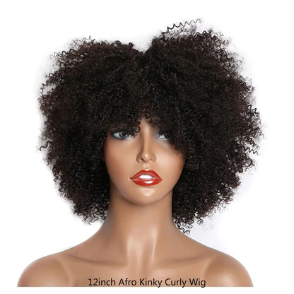 Newmi Short Curly Afro Kinky Human Hair Wig – Pixie Curl