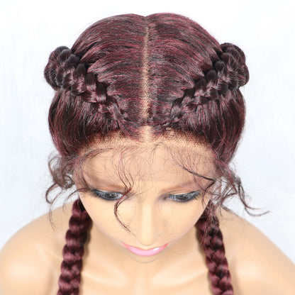 Synthetic Cornrow Braided Wig – Lace Front with Baby Hair