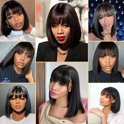 SoGreat 12” Short Bob Wig – Loose Body Wave, Brazilian Human Hair