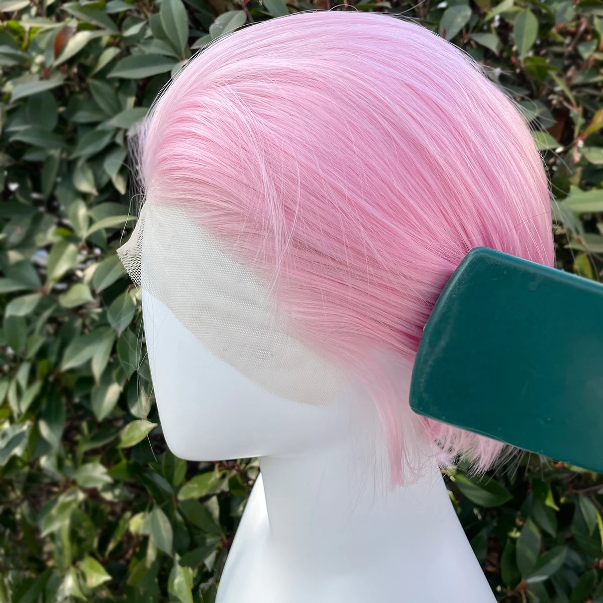 Light Pink Short Bob Wig – 13x4 Lace, Glueless Heat-Resistant Hair