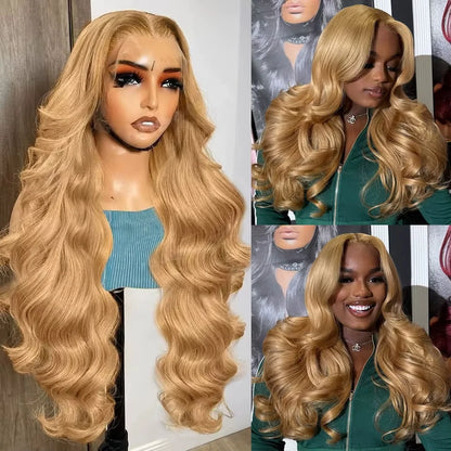 Honey Blonde 13x6 Lace Wig – 210% Body Wave Brazilian Hair