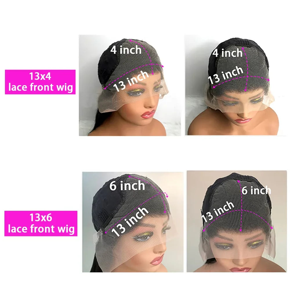 250% Density Burgundy Red Body Wave Wig – 13x4/13x6 HD Lace, Human Hair