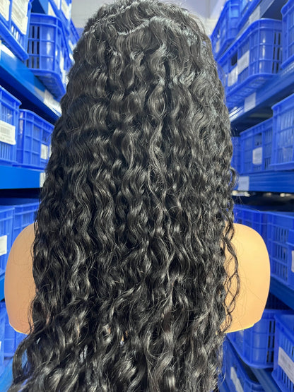 300% Density Wear & Go Deep Wave Wig – 13x6/7x5 HD Lace, Human Hair