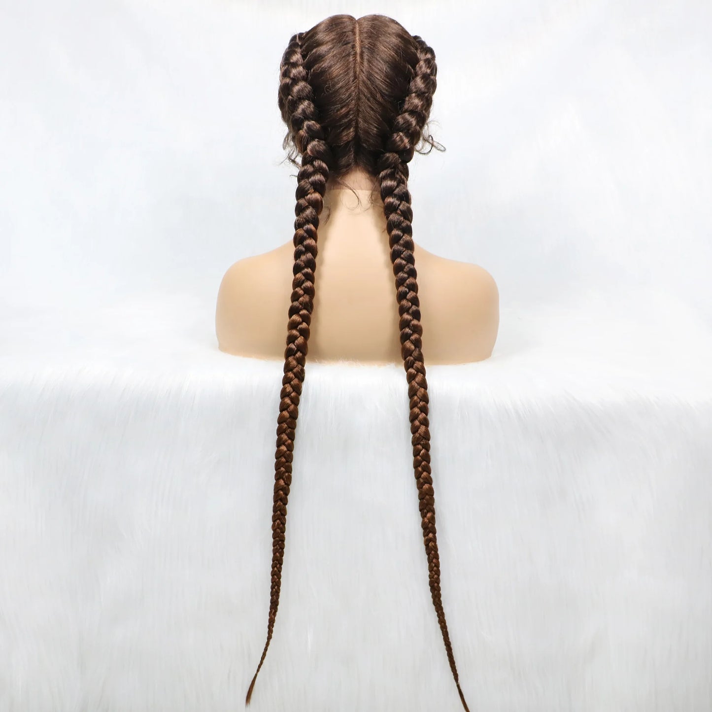 Synthetic Cornrow Braided Wig – Lace Front with Baby Hair