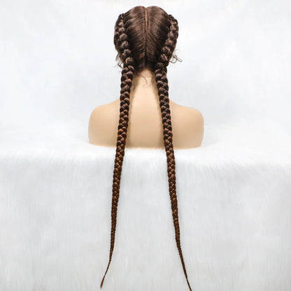 Synthetic Cornrow Braided Wig – Lace Front with Baby Hair