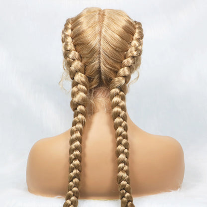 Synthetic Cornrow Braided Wig – Lace Front with Baby Hair