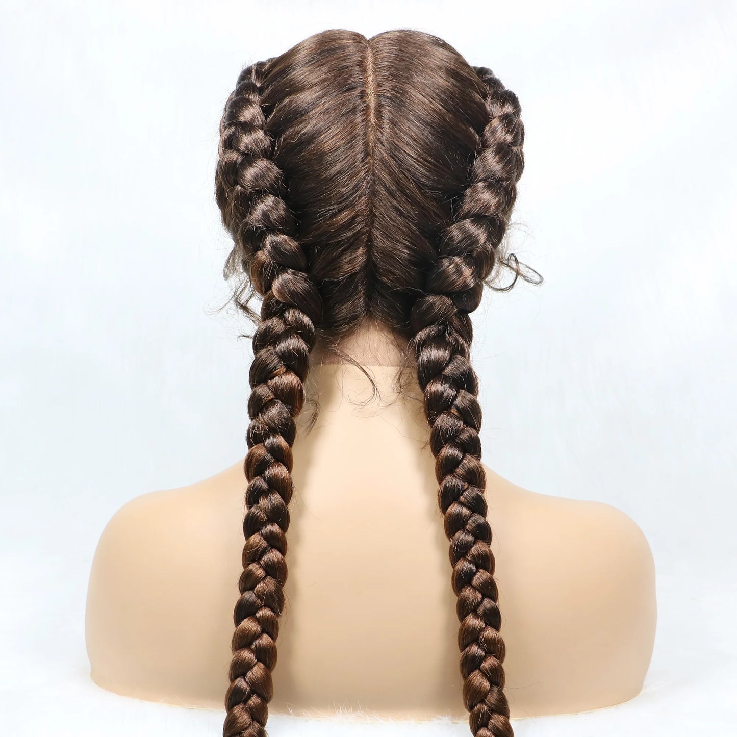 Synthetic Cornrow Braided Wig – Lace Front with Baby Hair