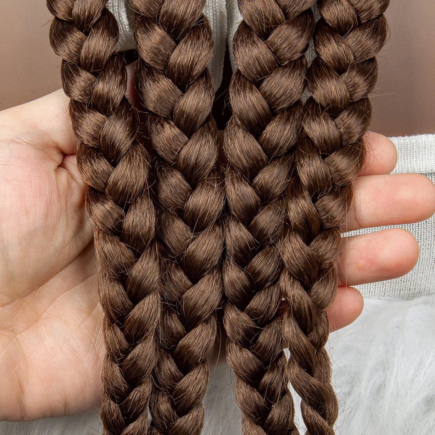 26” Synthetic Box Braids Wig – Lace Front with Baby Hair