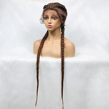 Synthetic Cornrow Braided Wig – Lace Front with Baby Hair