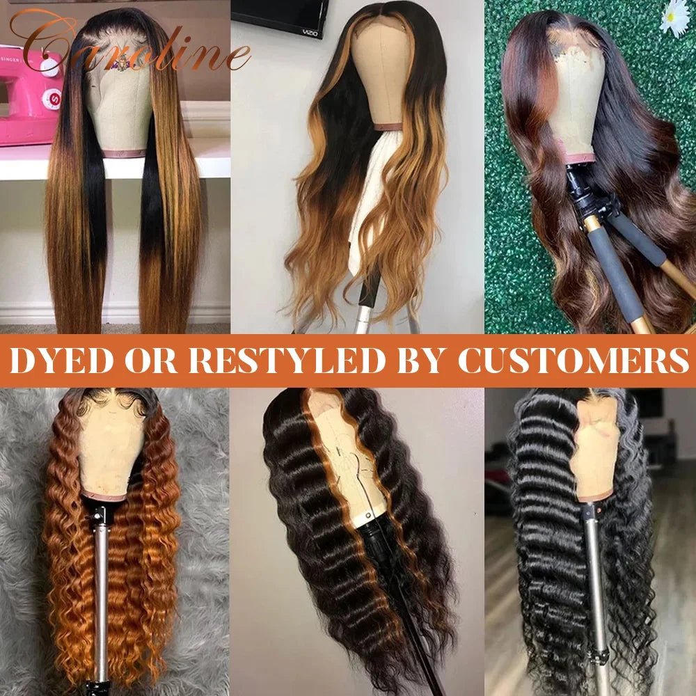 34” Loose Deep Wave Wig – 13x4/13x6 Lace, Brazilian Human Hair