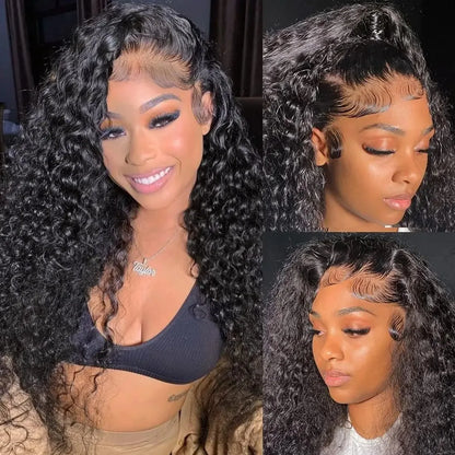 40” Deep Wave Glueless Wig – 13x4/13x6 HD Lace, Curly Human Hair