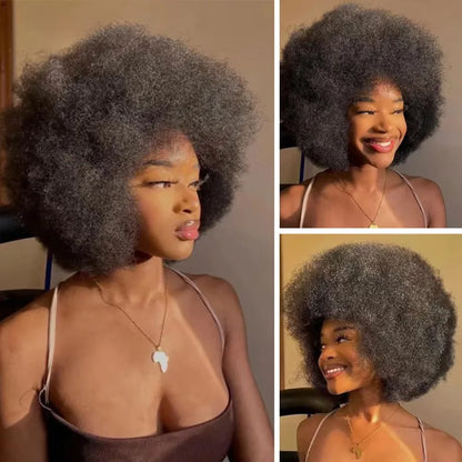 Top Short Afro Wig – Brazilian Kinky Curly Human Hair