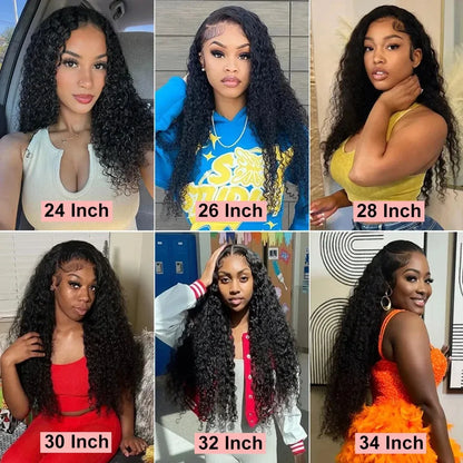 40” Deep Wave Glueless Wig – 13x4/13x6 HD Lace, Curly Human Hair