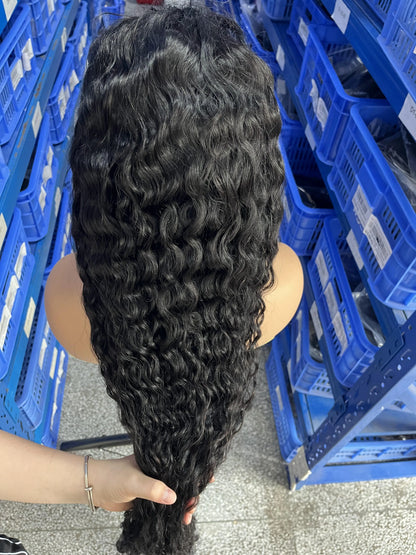 300% Density Wear & Go Deep Wave Wig – 13x6/7x5 HD Lace, Human Hair