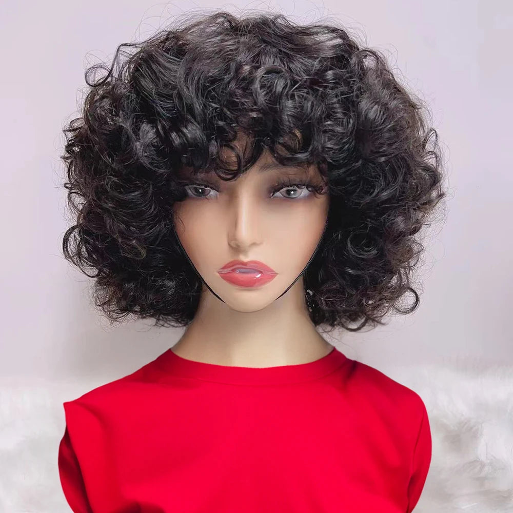 Funmi Short Curly Bob Wig – Glueless Vietnamese Human Hair