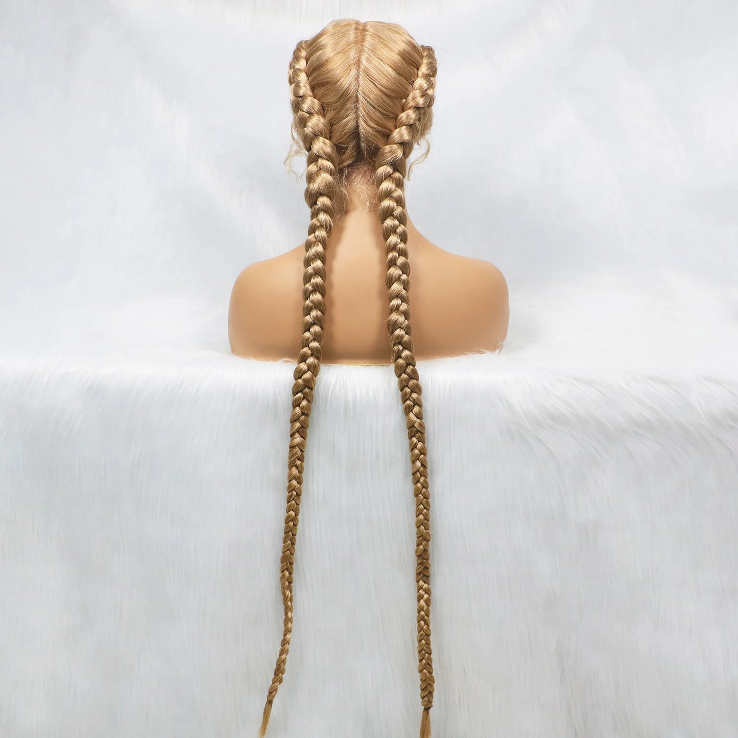 Synthetic Cornrow Braided Wig – Lace Front with Baby Hair