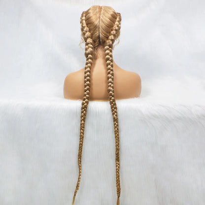 Synthetic Cornrow Braided Wig – Lace Front with Baby Hair