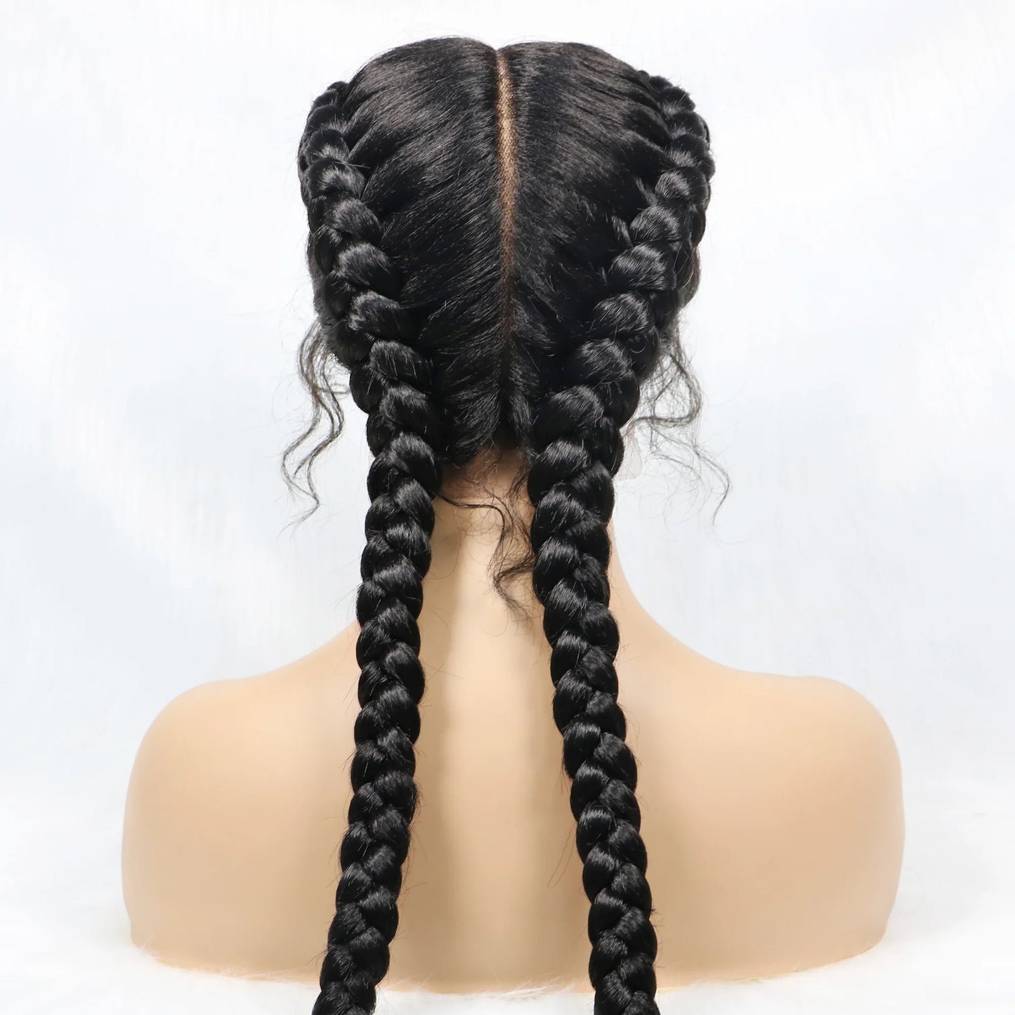 Synthetic Cornrow Braided Wig – Lace Front with Baby Hair
