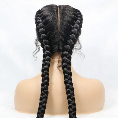 Synthetic Cornrow Braided Wig – Lace Front with Baby Hair