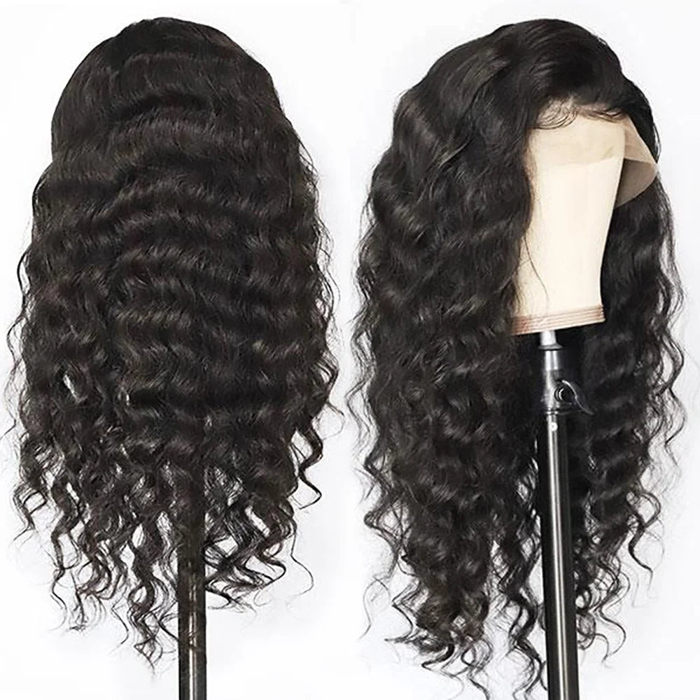 34” Loose Deep Wave Wig – 13x4/13x6 Lace, Brazilian Human Hair