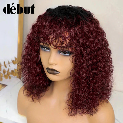Jerry Short Pixie Bob Wig – Peruvian Human Hair, Honey Highlights