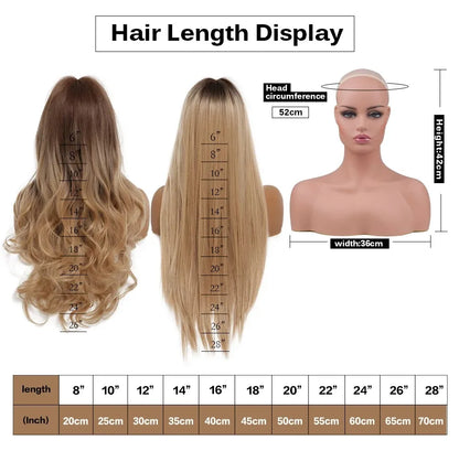 Pink Wavy Synthetic Wig with Bangs – Long Curly Heat-Resistant Hair