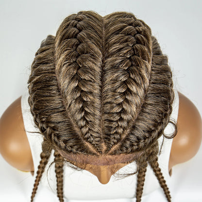 26” Synthetic Box Braids Wig – Lace Front with Baby Hair