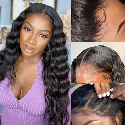 34” Loose Deep Wave Wig – 13x4/13x6 Lace, Brazilian Human Hair