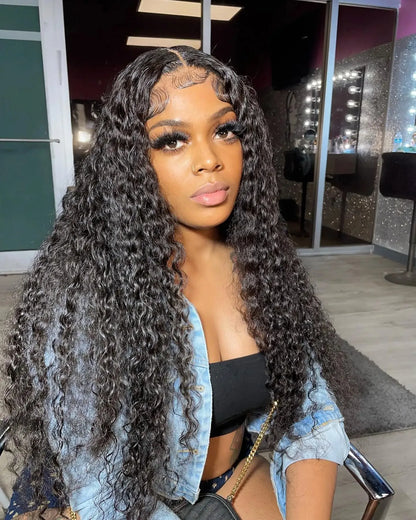 300% Density Wear & Go Deep Wave Wig – 13x6/7x5 HD Lace, Human Hair