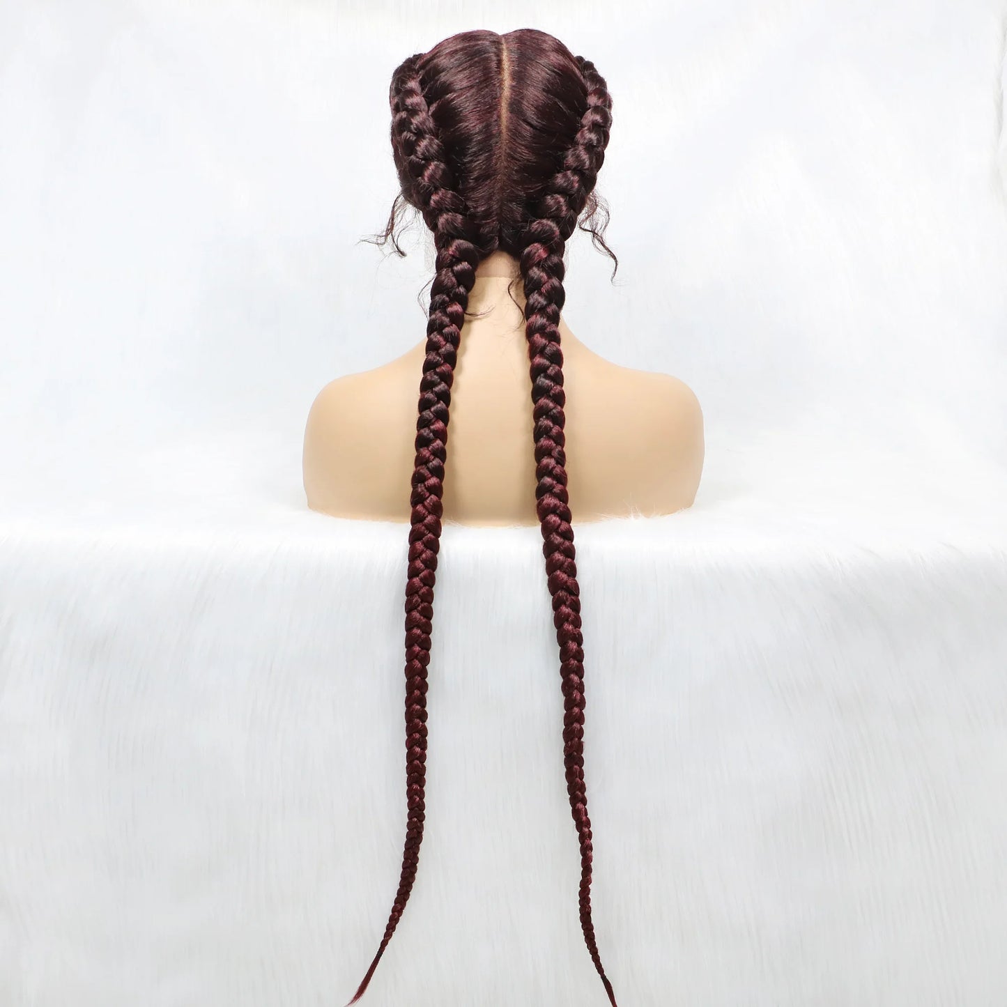 Synthetic Cornrow Braided Wig – Lace Front with Baby Hair
